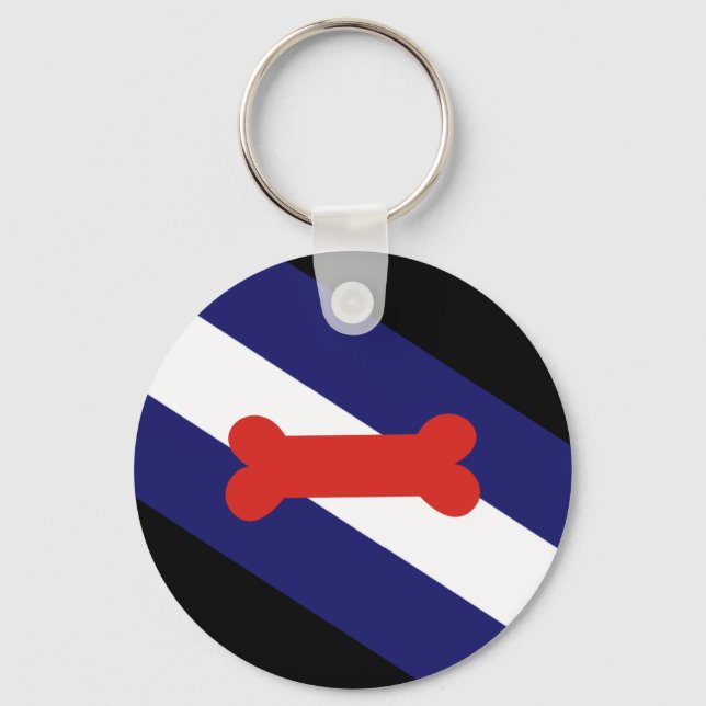 Valp Lek Stolthet Flagga Nyckelring (Framsida)