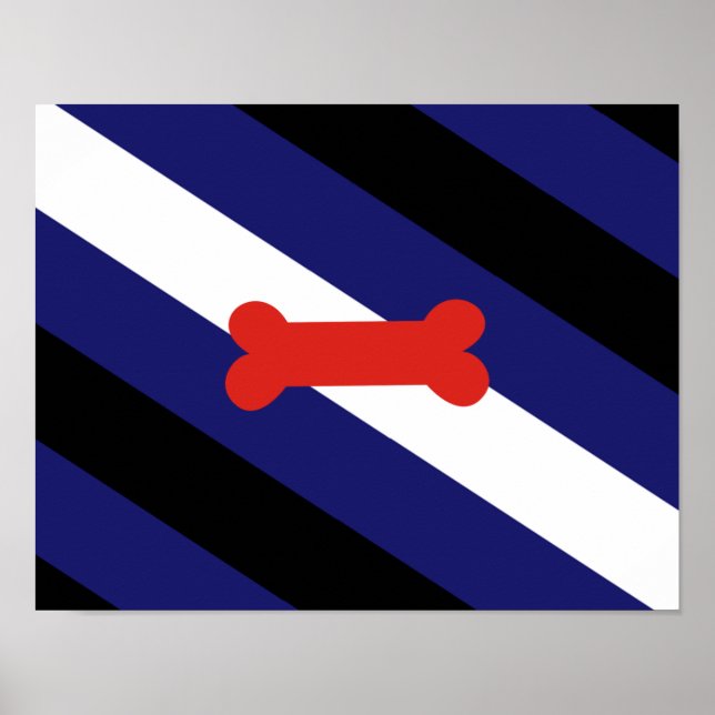 Valp Lek Stolthet Flagga Poster (Framsidan)