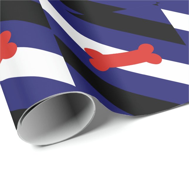 Valp Lek Stolthet Flagga Presentpapper (Rullad Hörn)