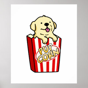 Valp Maj Cute Puppy Pop Maj Pun Poster