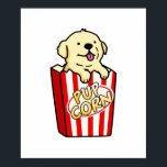 Valp Maj Funny Puppy Pop Maj Pun Poster<br><div class="desc">Valp Maj Funny Puppy Pop Maj Pun har en söt valp som tittar ut inifrån en pop-maj-förpackning. Cute Pun-gåva till familj och vänner som kärlek valpar,  popcorn och puns.</div>