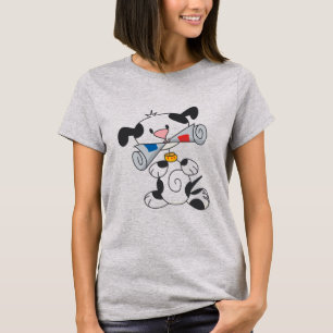 Valp med tidningsT-tröja och gåvor T-shirt