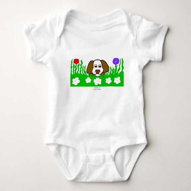 Valp N Play Baby Jersey Bodykostym T Shirt (Framsida)