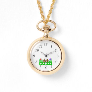 Valp N Play Guld Necklace Watch Armbandsur