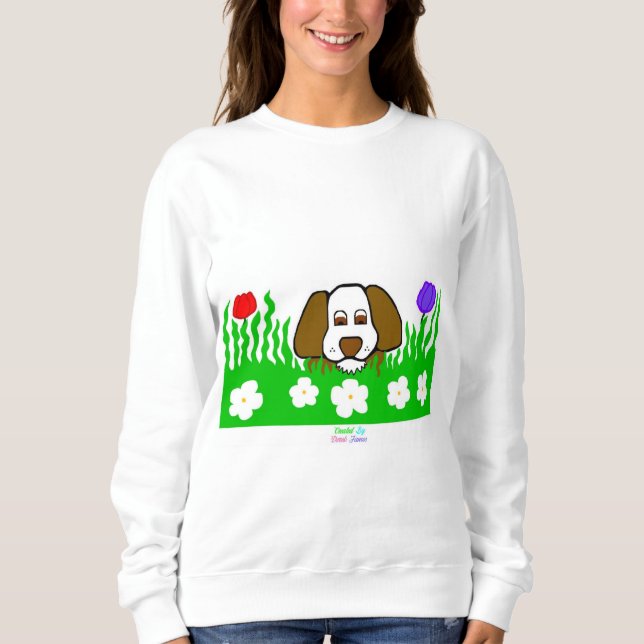 Valp N Spela kvinnors sötskjorta T Shirt (Framsida)