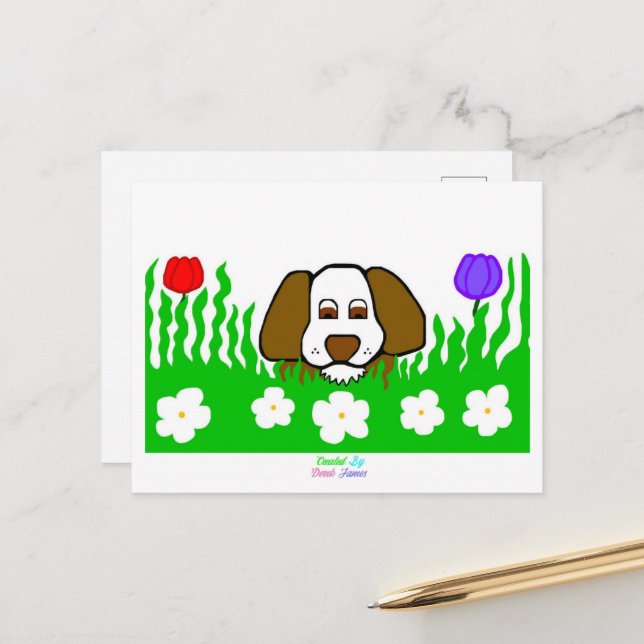 Valp N-vykort för uppspelning Helg Vykort (Fram/Back In Situ)