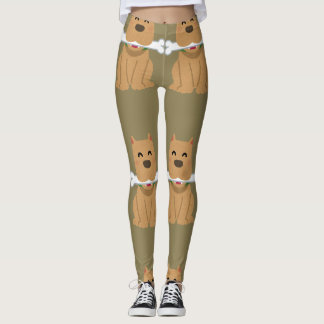 Valp- och benmönster leggings