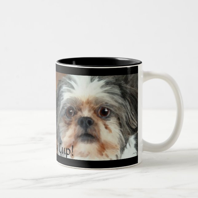 VALP PÅ KOPP Lhasa Apso Leksak Hund Gift Mugg (Höger)