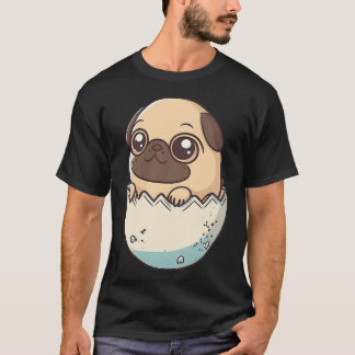 valp som kläcks från ett ägg, kawaii chibi-valp me t shirt