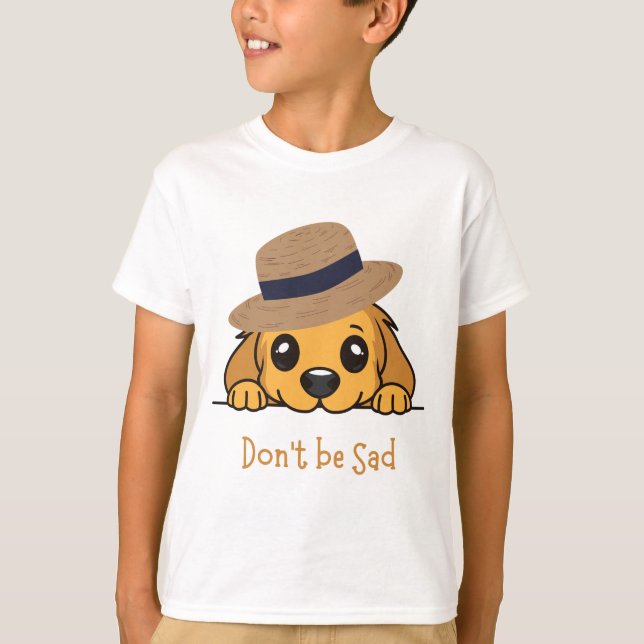 valp tryckt barn  t shirt (Framsida)