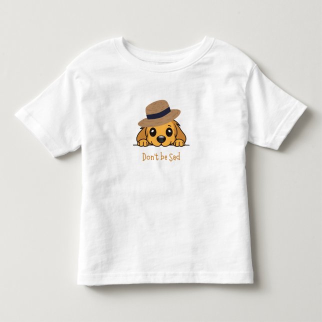 valp tryckt t shirt (Framsida)