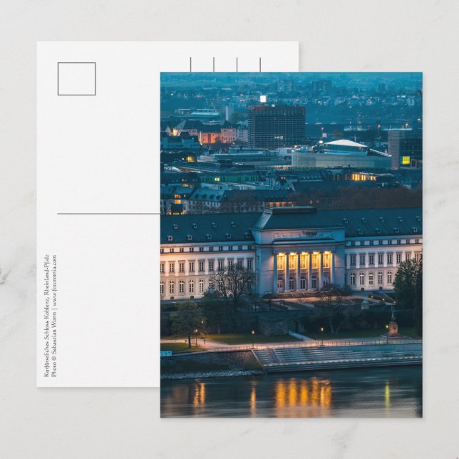 Valpalats Koblenz Vykort (Fram/baksida)