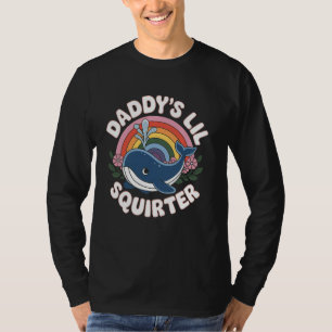 Valpappas lilla sprutare söt regnbågsval t shirt