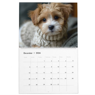 Valpar i tröjor kalender