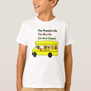 Valpar på skolbussen lurar T-tröja Tee Shirt