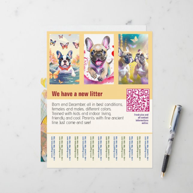 valpar till salu flygblad med QR-kod orange (Fram/Back In Situ)