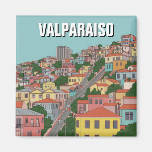 Valparaiso Chile Abstrakt Art Magnet