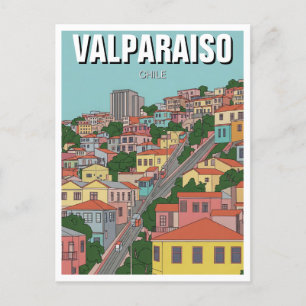 Valparaiso Chile Abstrakt Art Vykort