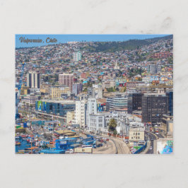 Valparaiso, Chile, City View Vykort