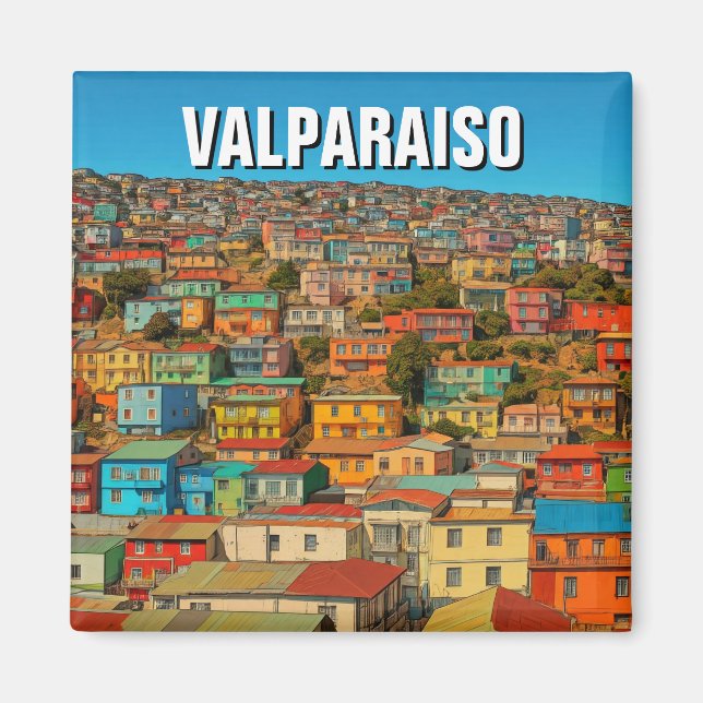 Valparaiso Chile Magnet (Framsidan)