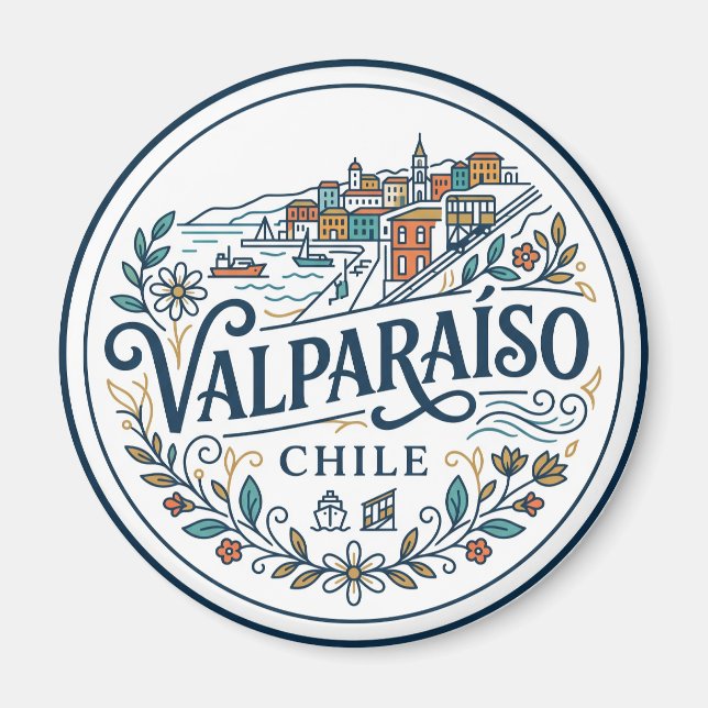 Valparaíso Chile Magnet (Framsidan)