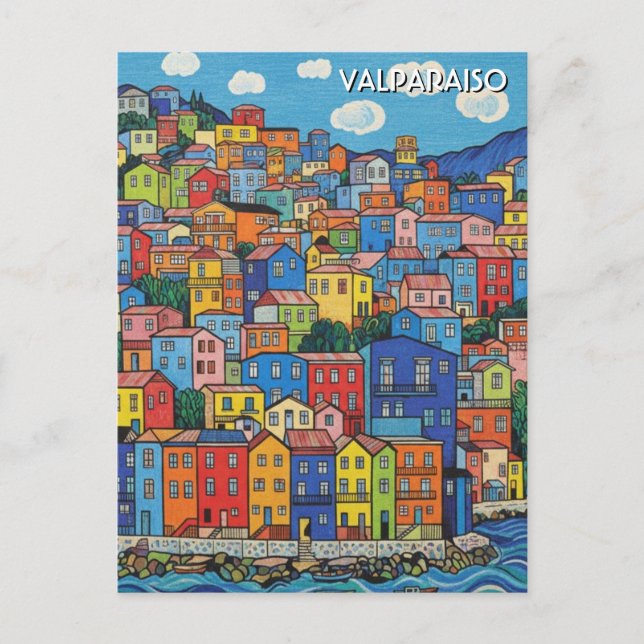 Valparaiso Chile Vykort (Framsida)
