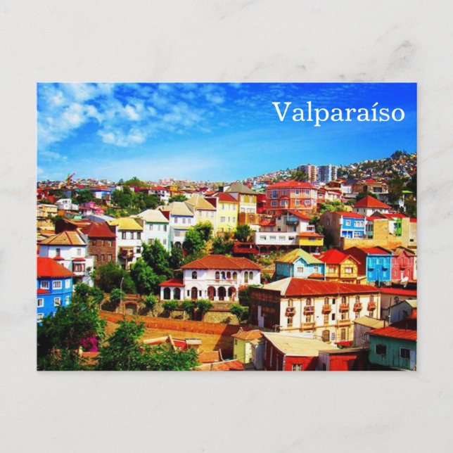 valparaíso chile vykort (Framsida)
