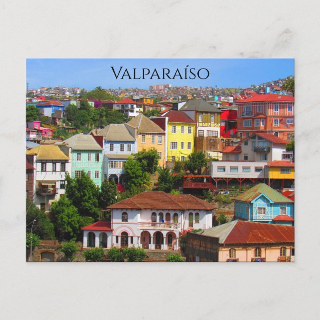 valparaíso färg vykort (Framsida)