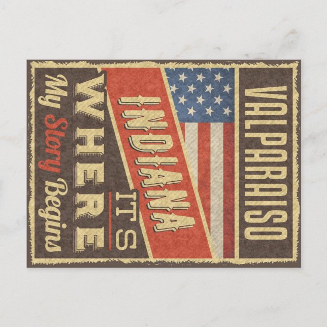 Valparaiso Indiana Vykort (Framsida)