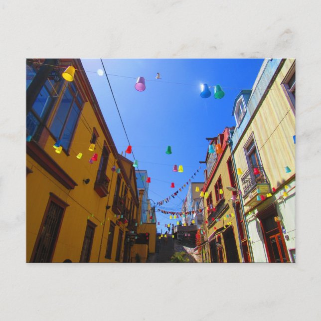 Valparaíso street färger vykort (Framsida)