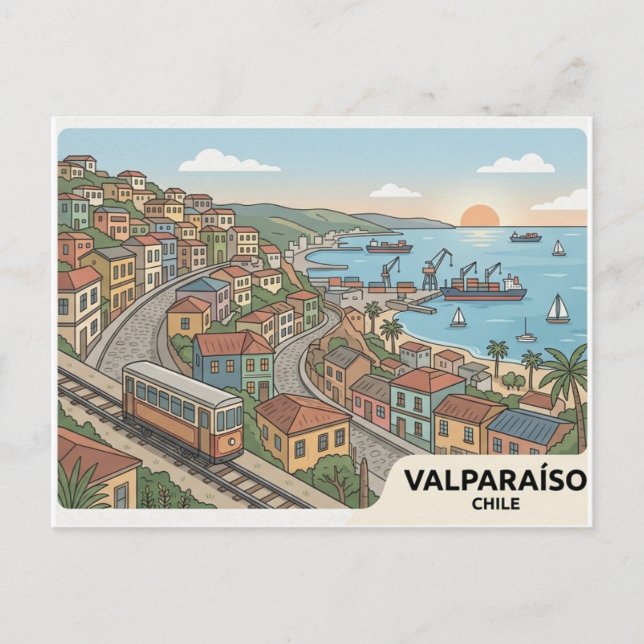 Valparaíso vykort (Framsida)