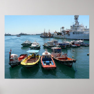 Valparaisos hamn, Chile Poster