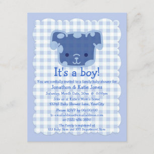 Valpbaby shower inbjudningar