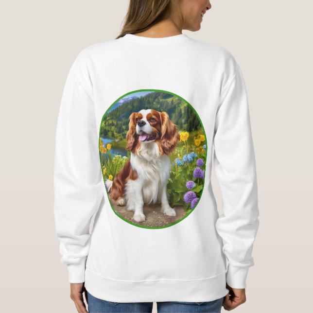 Valpen Cavalier Cute Hund Sweatshirt Hershey T Shirt (Baksida)