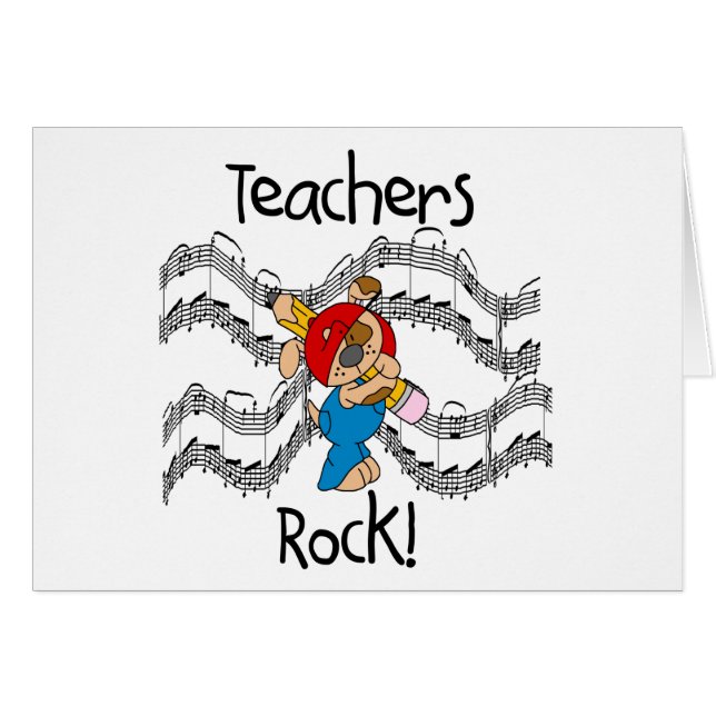 Valpen med ritar läraresten hälsningskort (Framsidan Horizontal)