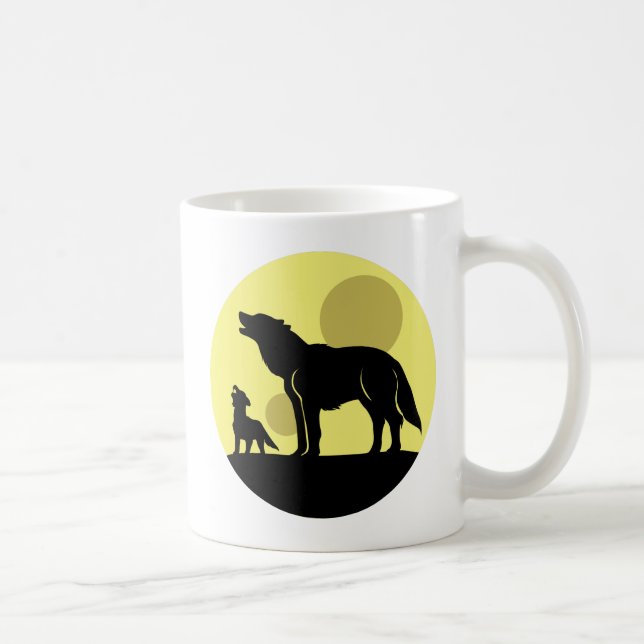Valpen mor och Varg Kaffemugg (Höger)