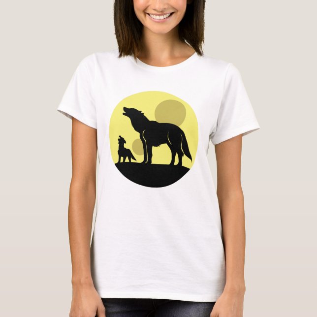 Valpen mor och Varg T-shirt (Framsida)