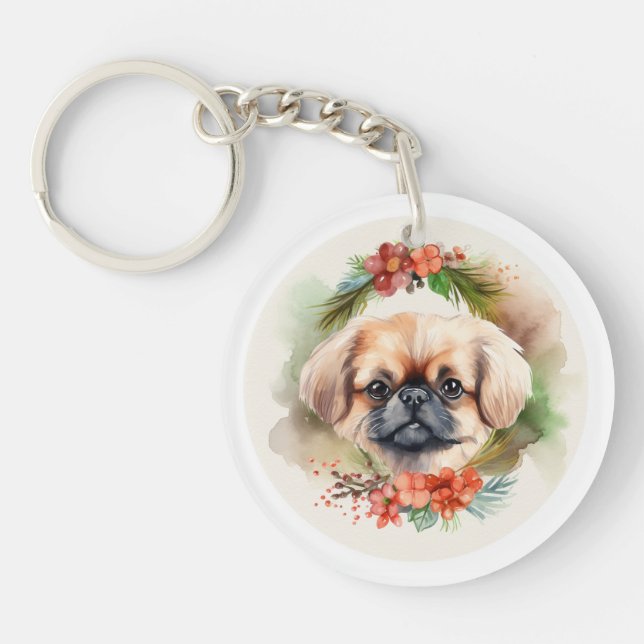 Valpen Pekingese God Jul (Framsidan)