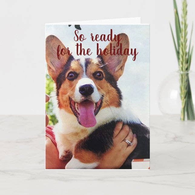 VALPEN VÄNTAR INTE PÅ ATT SÄGA "GOD JUL" TILL DIG! KORT (Framsida)