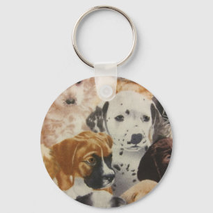 Valper för Dalmatien och Boxer Nyckelring