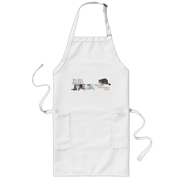 Valper Logotyp Merchandise med katter Långt Förkläde (Framsidan)