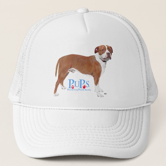 Valper undsatt Pit Bull Truckerkeps (Framsida)