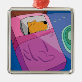 Valphund i sängprydnad julgransprydnad metall