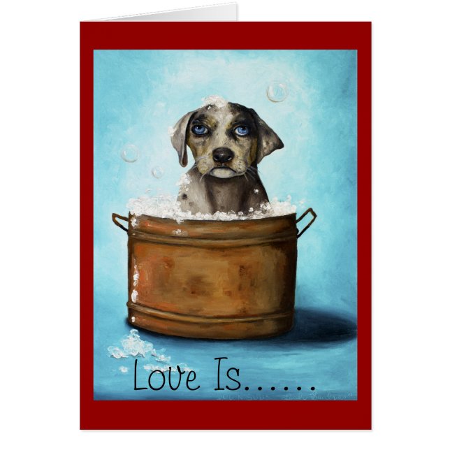 Valpkärlek Hälsningskort (Framsidan)