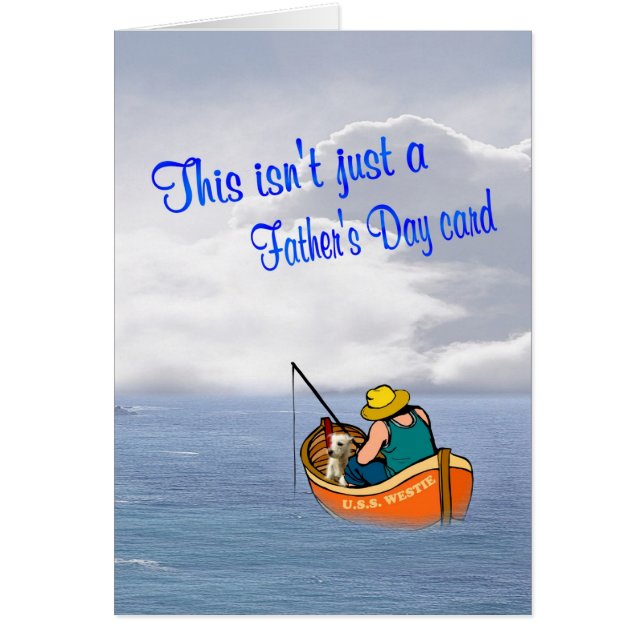 Valpkärlek i ett kuvert - Westie version Hälsningskort (Framsidan)