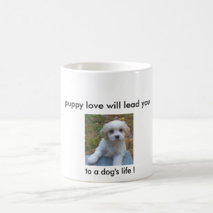 Valpkärlek ska bly- dig… till en hund liv! magisk mugg