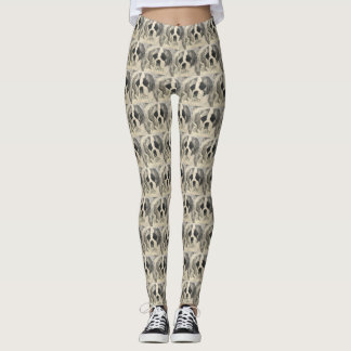 ValpkärlekSt Bernard damasker Leggings