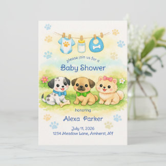 Valpkunskap Baby Shower-inbjudan Inbjudningar