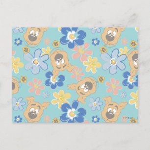 Valpmönster Scooby-Doo blommor Vykort