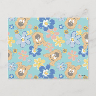 Valpmönster Scooby-Doo blommor Vykort